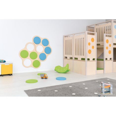 Set 5 perne Relax rotunde diam 35 cm turcoaz inchis - poza 2