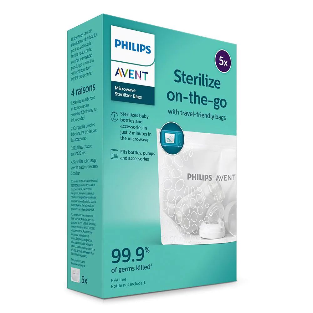 Set 5 pungi de sterilizare la microunde Avent 125 ml - poza 2