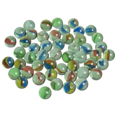 Set 50 bile din sticla Ochi de pisica - poza 1