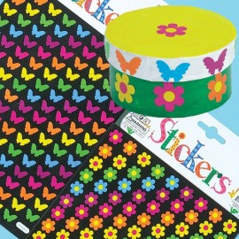 Set 500 autocolante fluturi si flori - Baker Ross - poza 1