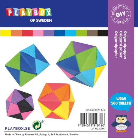 Set 500 de coli hartie pentru origami, 15*15 cm,10 culori, pentru gradinita si scoala - poza 1