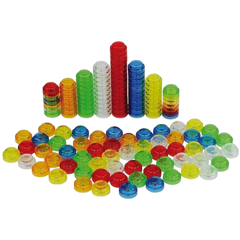 Set 500 jetoane stivuibile translucide pentru mese si tablete luminoase - poza 1