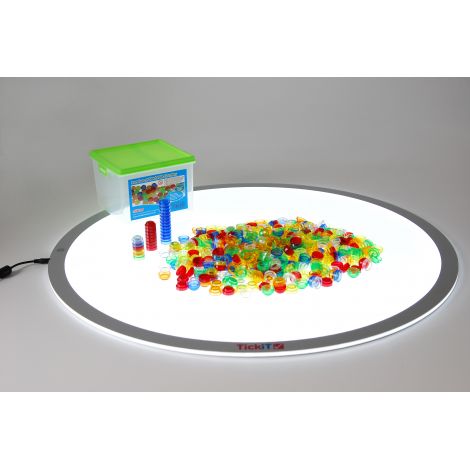 Set 500 jetoane stivuibile translucide pentru mese si tablete luminoase - poza 3