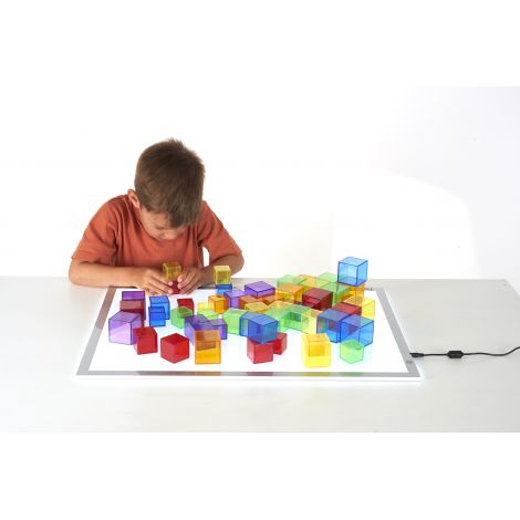 Set 54 cuburi translucide pentru mese si tablete luminoase - poza 2