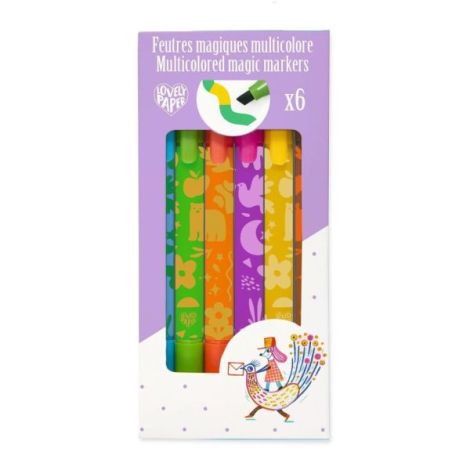 Set 6 carioci magice cu varf dublu, Djeco - poza 1