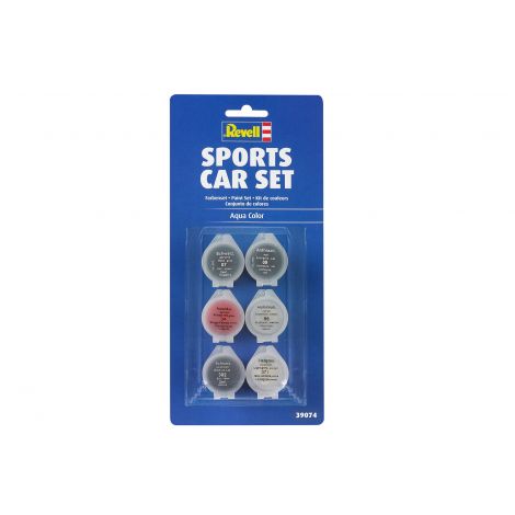 Set 6 culori vopsea acrilica masini sport, Revell 39074 - poza 1