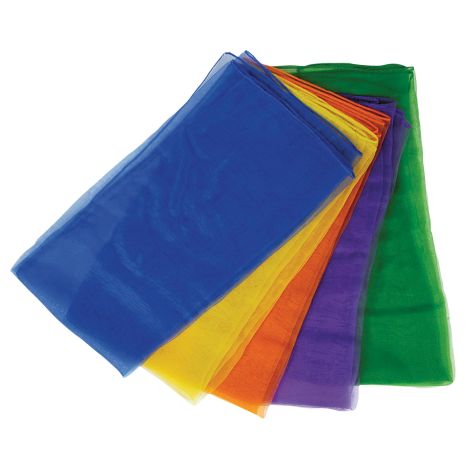Set 6 esarfe colorate pentru dans, gimnastica si exercitii fizice, gradinita si scoala - poza 3