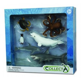 Set 6 figurine viata acvatica Collecta - poza 2