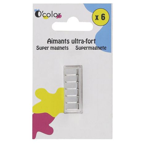 Set 6 magneti 10 x 10 x 5 mm super puternici pentru suprafete laminate, tabla - poza 1