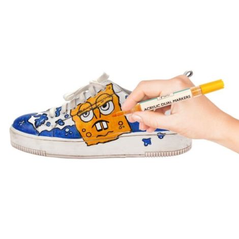 Set 6 markere acrilice, cu varf dublu, pentru toate suprafetele, Art Sensations, Nassau - poza 5