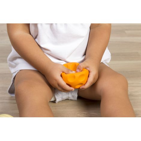Set 6 mingi senzoriale din cauciuc natural ECO pentru bebelusi - poza 2