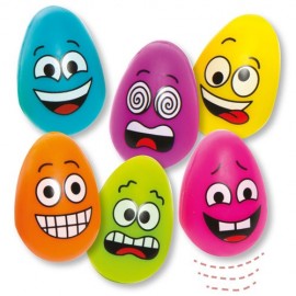 Set 6 oua saltarete din plastic Funny Face - Baker Ross - poza 1