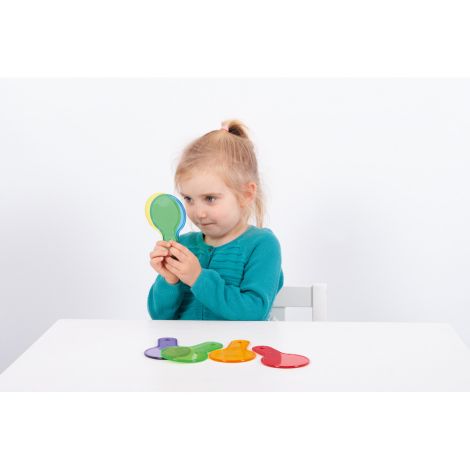Set 6 palete translucide din plastic pentru predarea culorilor la gradinita - poza 3