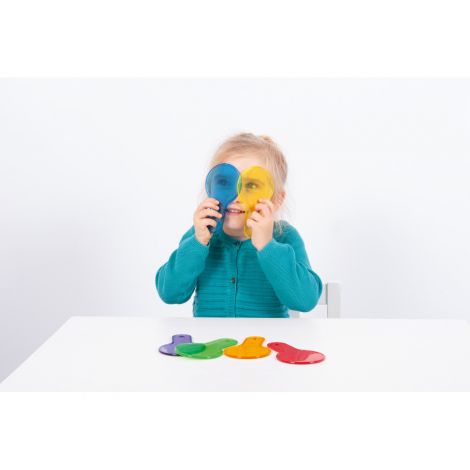 Set 6 palete translucide din plastic pentru predarea culorilor la gradinita - poza 4