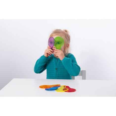 Set 6 palete translucide din plastic pentru predarea culorilor la gradinita - poza 5