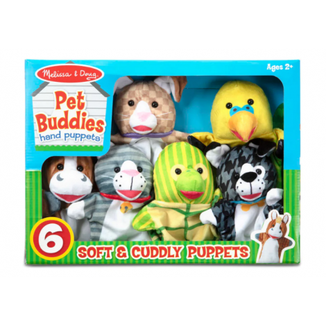 Set 6 papusi de mana Animale de companie - Melissa & Doug - poza 1