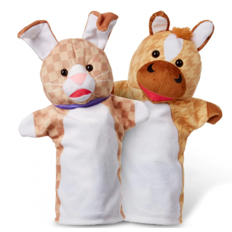 Set 6 papusi de mana Animale de companie - Melissa & Doug - poza 3