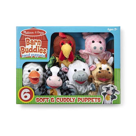 Set 6 papusi de mana Animale de la ferma - Melissa & Doug - poza 4