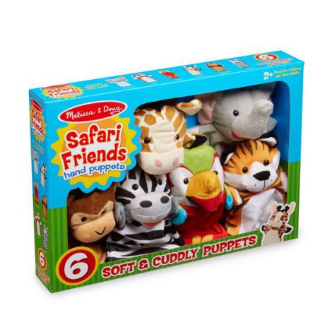 Set 6 papusi de mana Animale Safari - Melissa & Doug - poza 2