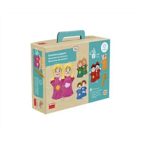 Set 6 papusi de mana Emotii cu ghid pedagogic si 2 povesti in limba romana - poza 2