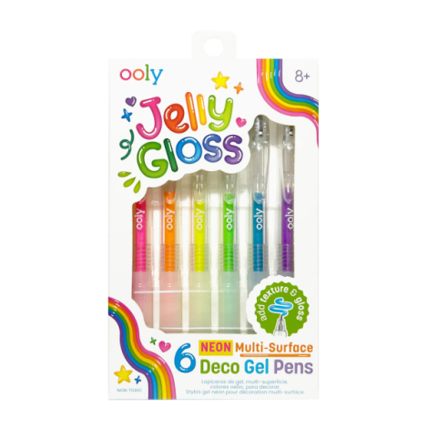 Set 6 Pixuri Gel Neon Multisuprafata Jelly Gloss , Culori Vibrante - poza 1