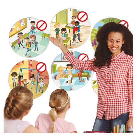 Set 6 postere educative Anti-bullying pentru gradinita si scoala - poza 1