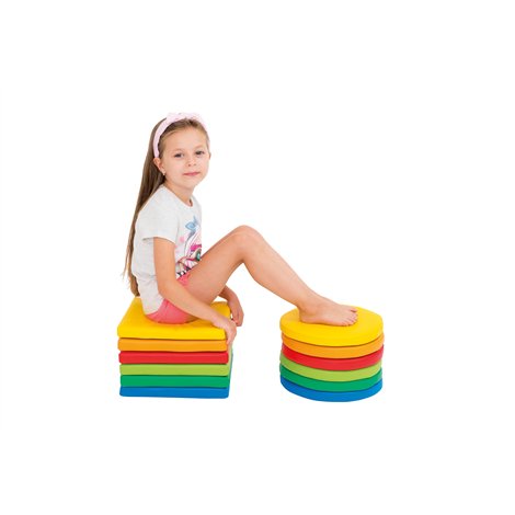Set 6 pufuri rotunde din spuma Small, 30 cm diam, 3 cm grosime, cresa si gradinita - poza 2