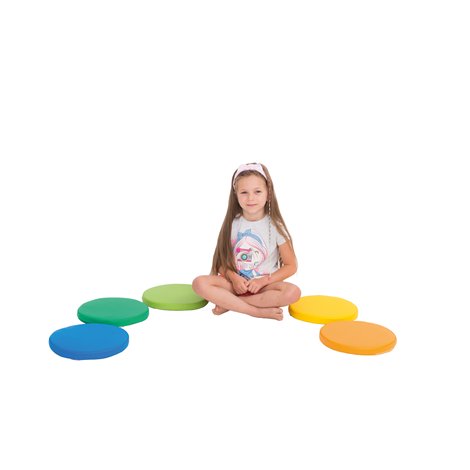 Set 6 pufuri rotunde din spuma Small, 30 cm diam, 3 cm grosime, cresa si gradinita - poza 3