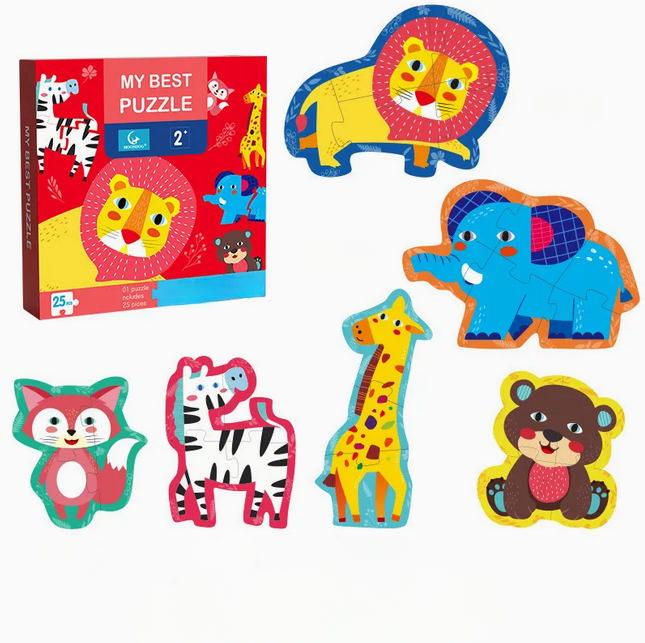 Set 6 puzzle animale salbatice