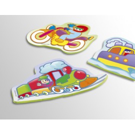 Set 6 puzzle Vehicule - Miniland - poza 3