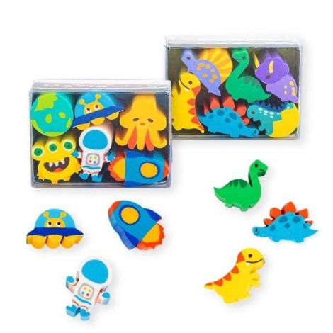 Set 6 radiere, dinozauri si spatiu - poza 1