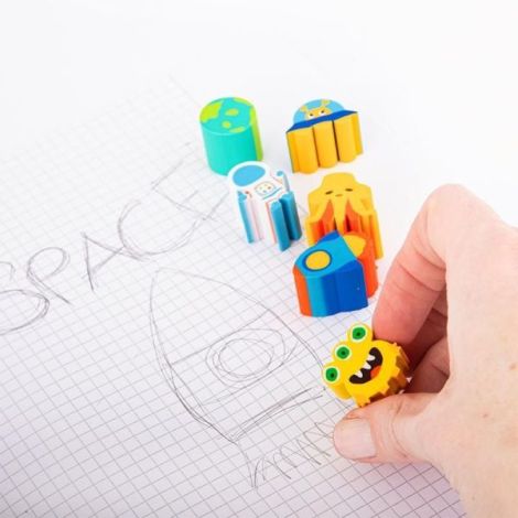 Set 6 radiere, dinozauri si spatiu - poza 3