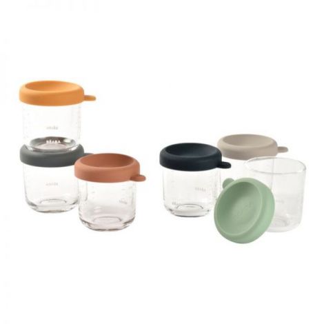 Set 6 recipiente sticla Beaba 250 ml Sunrise Colormix - poza 2