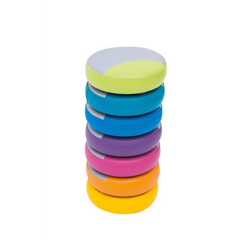 Set 7 pufuri din spuma Floare, 30 cm diam, 8 cm grosime, cresa si gradinita - poza 1