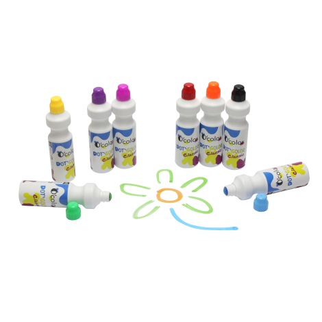 Set 8 culori x 75 ml guasa cu buretel - poza 3