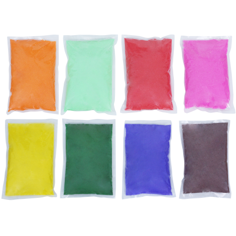 Set 8 kilograme nisip colorat pentru creatie, ideal gradinita si scoala - poza 2