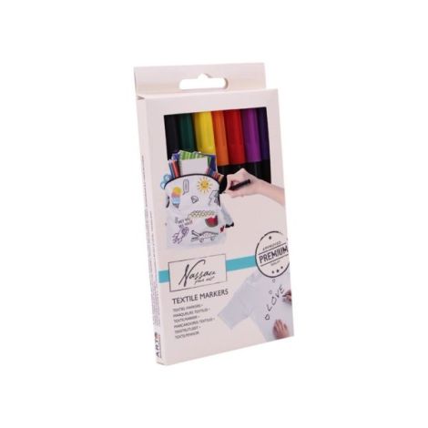 Set 8 markere pentru textile, Fine Art, Nassau - poza 1