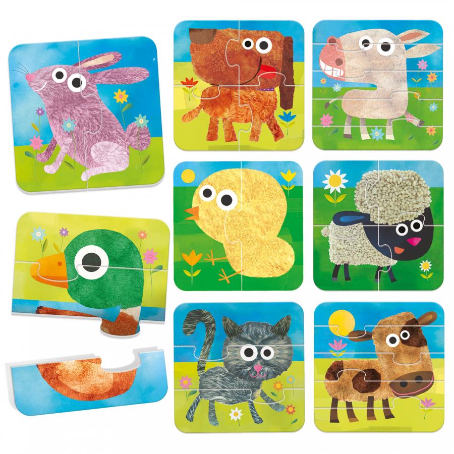 Set 8 puzzle progresive Headu Animale de la Ferma - poza 2