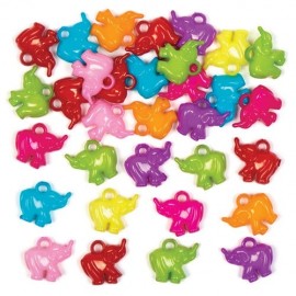 Set 80 pandantive colorate elefanti - Baker Ross - poza 1
