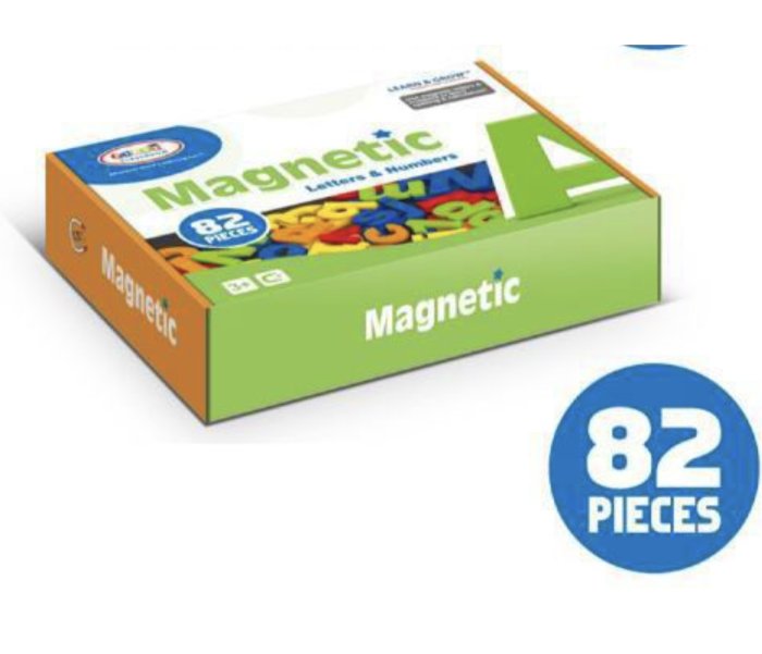 Set 82 piese magnetice, litere si numere, pentru invatare si joaca, 3 ani+