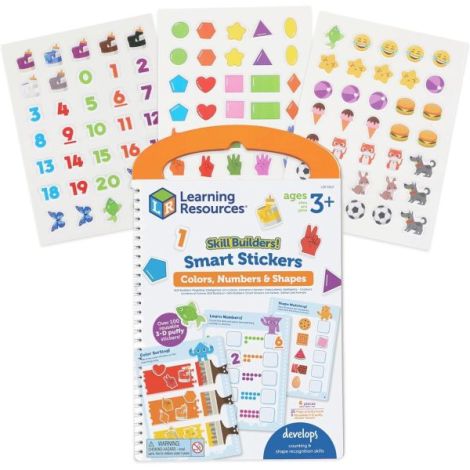 Set activitati educative cu abtibilduri - culori, numere si forme - poza 1