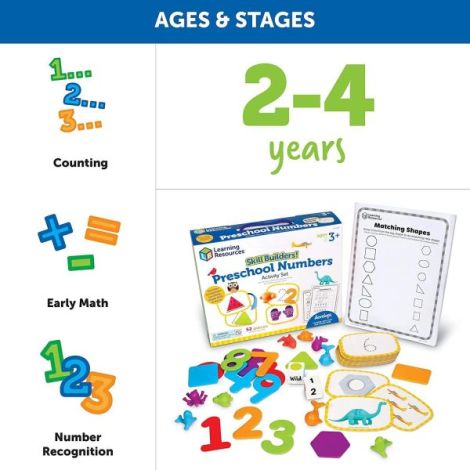 Set activitati educative Invat sa numar pentru copii de 3 -7 ani, 52 piese Learning Resources LSP1245-UK - poza 4