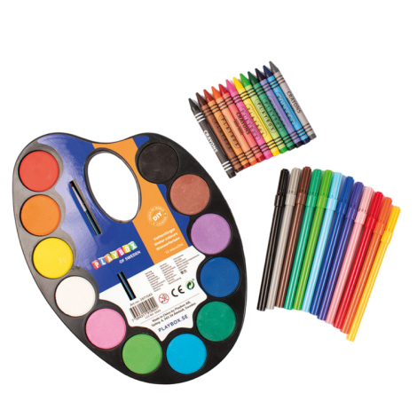 Set acuarele, carioci si creioane colorate Starter - poza 1