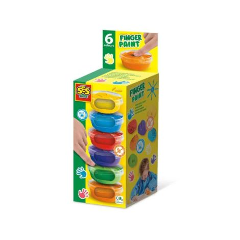 Set acuarele pentru degete (6 x 45ml) - poza 1