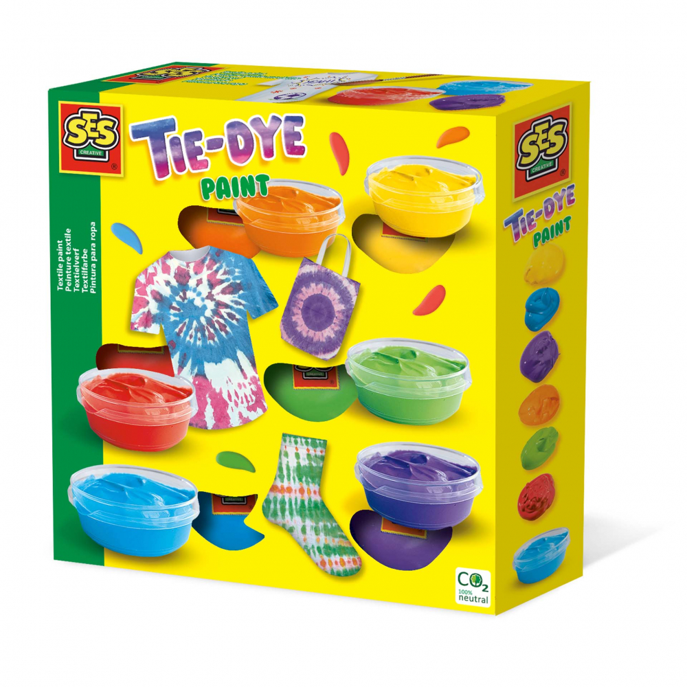 Set acuarele pentru textile tie-dye,6 culori set