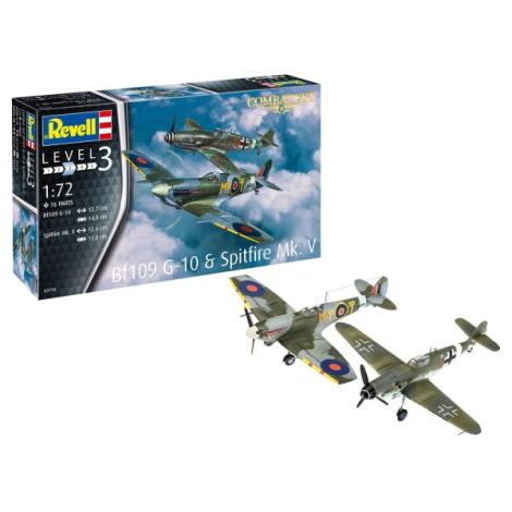 Set aeromodele messerschmitt bf109g10 & spitfire mk.v