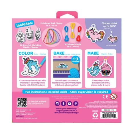 Set artistic DYI - Shrink-Its! - creaza brelocuri prin micsorare - Cute Crew - poza 5