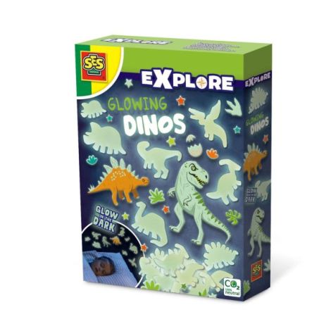 Set autocolante fosforescente cu dinozauri pentru copii - poza 1