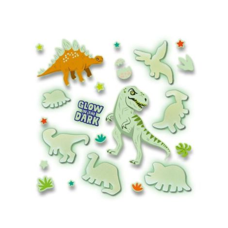 Set autocolante fosforescente cu dinozauri pentru copii - poza 3