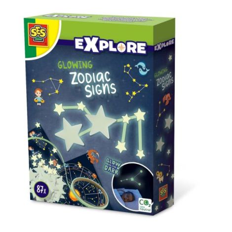 Set autocolante fosforescente cu semne zodiacale pentru copii - poza 1